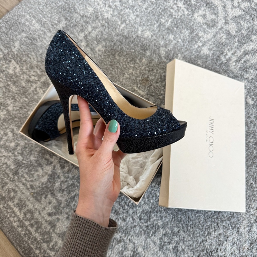 Jimmy Choo Midnight Sparkle Heels